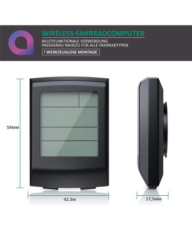 Wireless Bike Computer | 13 Function Speedometer with Temperature Display & Backlight - International Shipping - Buy Online on GoSupps.com