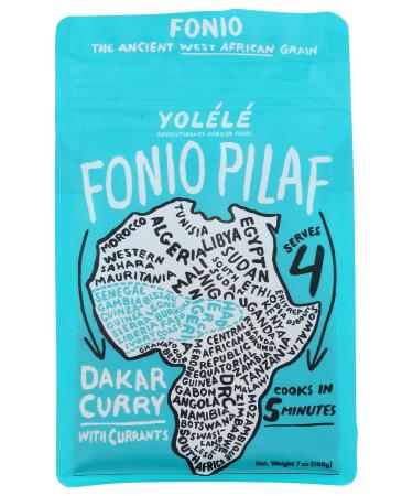 YOLELE Dakar Curry Fonio Pilaf, 7 OZ