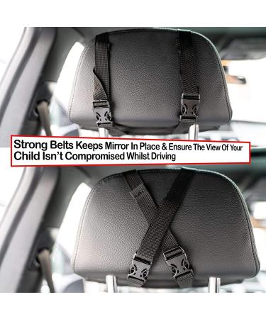 Shatterproof Adjustable Baby Car Mirror for Back Seat - Safest Newborn Essentials for Rear Facing Infants, Kids and Pets | Pack of 1 - Buy Online on GoSupps.com