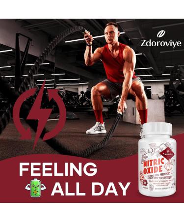 Buy Nitric Oxide Supplement for Men | 90 Capsules (2 Pack) | Heart & Immune Support | International Shipping - Buy Online on GoSupps.com