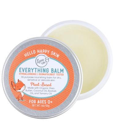 Lane & Co Everything Balm - Plant-Based Baby Care Balm for Diaper Rash Cradle Cap Chapped Lips Dry Skin - Ideal for Sensitive Delicate Newborn Skin - Suitable for Babies Kids Mothers Adults