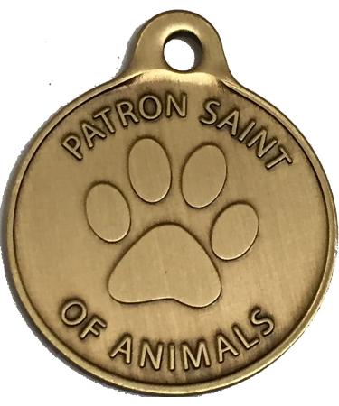 Saint Francis of Assisi Pet Protection Bronze Tag Charm - RecoveryChip - Buy Online on GoSupps.com