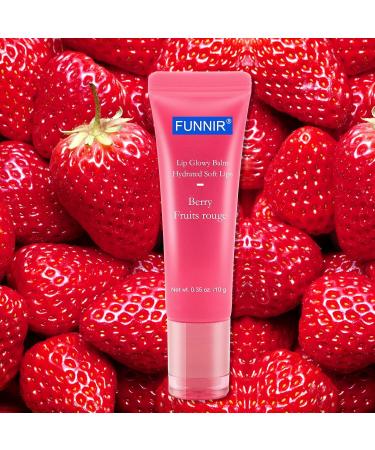 Moisturizing Lip Glowy Balm - Berry Scent | Lightweight Hydrating Lip Balm for Sheer Tint | 10g Shea Butter Formula - Buy Online on GoSupps.com
