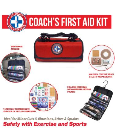 73-Piece Coachs and Team Sports First Aid Kit - Be Smart Get Prepared - Buy Online on GoSupps.com