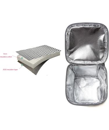 LCY Insulated Baby Bottle Cooler Bag | Holds 4 Bottles | Grey & Pink Dots - Buy Online on GoSupps.com
