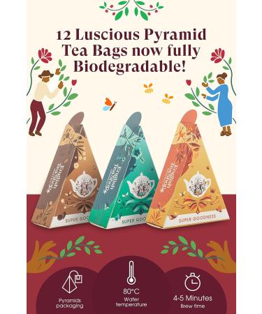 English Tea Shop Organic Super Goodness Collection - 12 Loose Leaf Pyramid Tea Bags - Buy Online on GoSupps.com