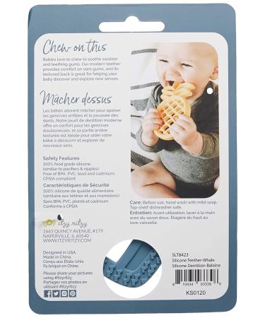 Itzy Ritzy Whale Silicone Teether - Chew Crew for 3+ Months - Buy Online on GoSupps.com