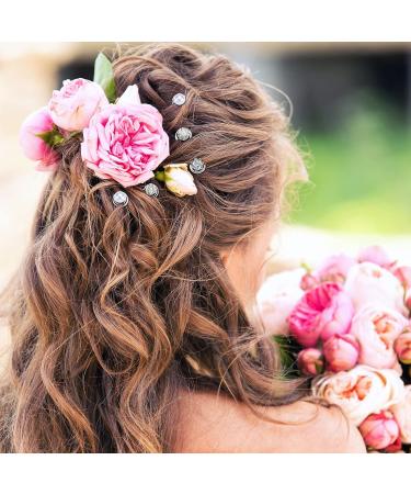 48 Pack Wedding Hair Comb with Faux Pearl and Crystal Accents - Bridal Hair Accessories for Bride, Bridesmaids, Prom - Silver Hair Clips and Pins - Buy Online on GoSupps.com