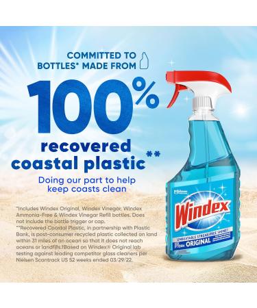 Buy Windex Refill Original Blue Window Cleaner - 32 Fl Oz (Pack of 3) with Reusable Spray Trigger | International Shipping Available - Buy Online on GoSupps.com