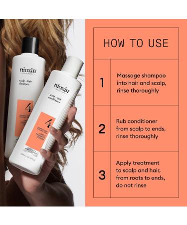 Nioxin Thickening Spray For Natural Hair with Light Thinning Full Size (3 Month Supply) System 4 Kit - Buy Online on GoSupps.com