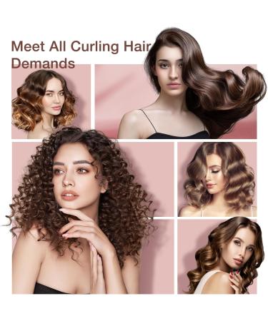 5 in 1 Curling Iron Set | Instant Heat Hair Curling Wand with Ceramic Wands & Accessories for Girls and Women - Black - Buy Online on GoSupps.com