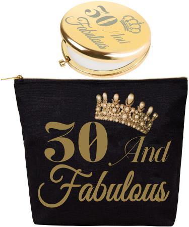 30th Birthday 30th Birthday Gifts for Women 30th Birthday Gifts for Her Birthday 30 Years Women 30th Birthday Compact Mirror Gift for 30 Year Old Woman Birthday 30 Makeup Bag 30th Birthday Gift Ideas Gold