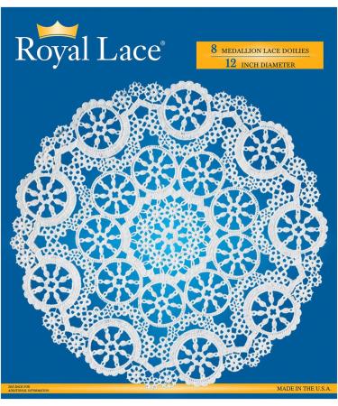 Royal Lace 12-Inch White Round Paper Doilies - Pack of 8 (B23006) - Buy Online on GoSupps.com