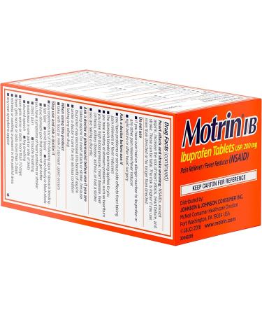 Motrin IB Ibuprofen 200mg Tablets - Pain Reliever for Aches & Pains - 100 Ct - Buy Online on GoSupps.com