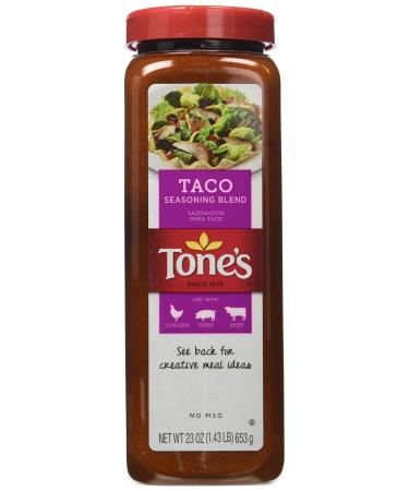 Tone's Spices Taco Seasoning Traditional Blend for Mexican Dishes - Net Weight (23 Oz) 652 Grams