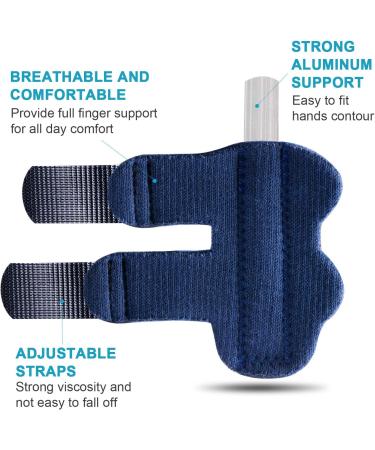 Trigger Finger Splint for Pain Relief & Support - Ideal for Sport Injuries, Basketball, Senior Tendon Release - Blue - Buy Online on GoSupps.com