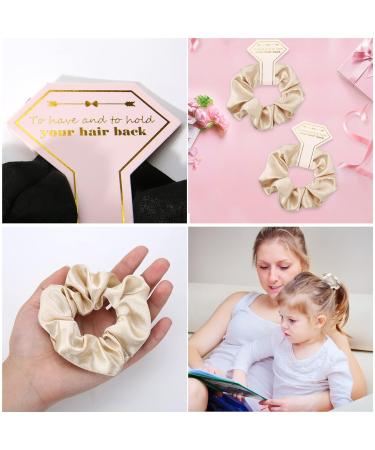 Antetek 8 Pack Satin Bridesmaid Hair Ties - Bachelorette Party Favors & Gifts for Wedding Guests - Elastic Scrunchies for Women and Girls - Buy Online on GoSupps.com