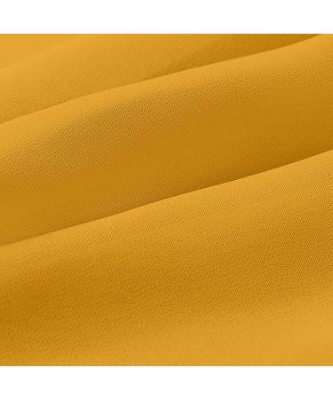 UIKMN Women's Party Dress Cap Sleeve V Neck Chiffon Wrap Gown - Yellow (5XL) - Buy Online on GoSupps.com