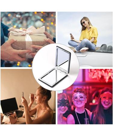 BYOOTIQUE Portable Makeup Vanity Mirror with x1 and x2 Magnification + Folding Comb - Travel Pocket Set (Style 1) - Buy Online on GoSupps.com