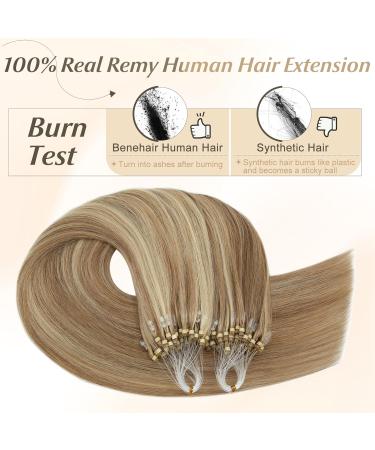 Benehair Micro Loop Human Hair Extension 20Inches Nano Rings Hair Extensions Real Human Hair 1g/strand 50g Hair Extensions Real Remy Micro Loop Human Hair Golden Brown&Bleach Blonde #12&613 20Inches Golden Brown Mix Bleach Blonde - Buy Online on GoSupps.com