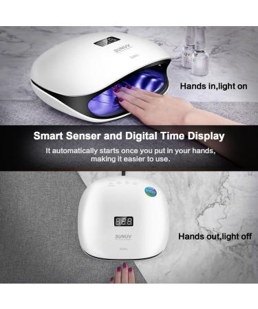 SUNUV 48W UV Nail Dryer SUN4 with LCD Display and Sensor - Double Speed Drying for Shellac Manicure Gel - 4 Timers - Buy Online on GoSupps.com