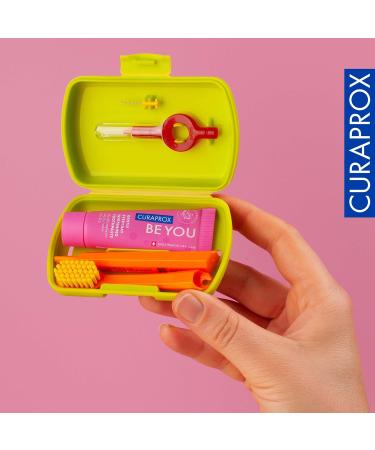 Curaprox Travel Set - Green Cozing Toothbrush Travel Toothpaste & Interdental Brushes | Premium Oral Care for On-the-Go - Buy Online on GoSupps.com