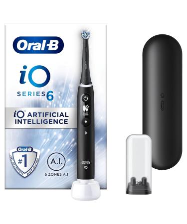 Oral-B IO6 Electric toothbrush with revolutionary IO technology gifts for women and men 1 brush head and travel bag 5 modes with tooth whitening UK plug 2-pin black lava io6 black 1 piece (1 Pack) - Buy Online on GoSupps.com