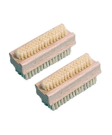 Brushmann 2 Pack Wood Nail Brush / Scrubbing Brush