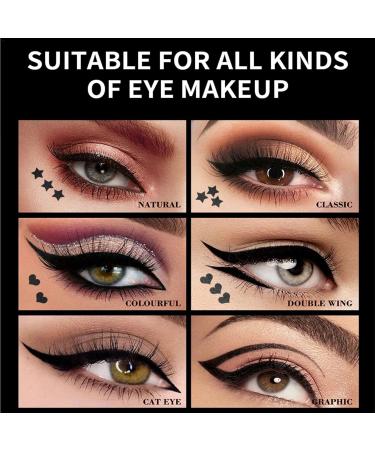 Winged Eye Liner Stamp Eye Liner with Stamp | Waterproof Perfect Wing Cat Eye Liner Long-Lasting Wing Eye Liner Stamp for Eye Face Makeup - Buy Online on GoSupps.com