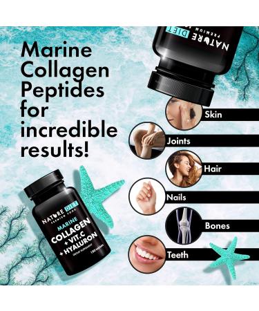 Nature Diet - Marine Collagen with Hyaluronic Acid and Vitamin C 180 Tablets 500 mg | Peptane F | Fish Collagen - Buy Online on GoSupps.com