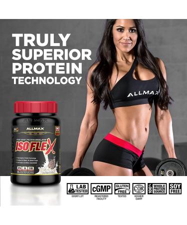 ALLMAX Nutrition Isoflex Whey Protein Isolate Vanilla 2 lbs - Ion-Charged Filtration - Buy Online on GoSupps.com