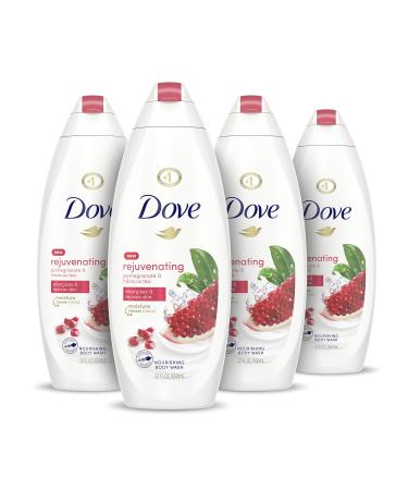 Dove Body Wash for Softer Smoother Skin After Just One Use Rejuvenating Pomegranate and Hibiscus Tea Effectively Washes Away Bacteria While Nourishing Your Skin 22 Fl Ounce (Pack of 4) 4/22 Ounce