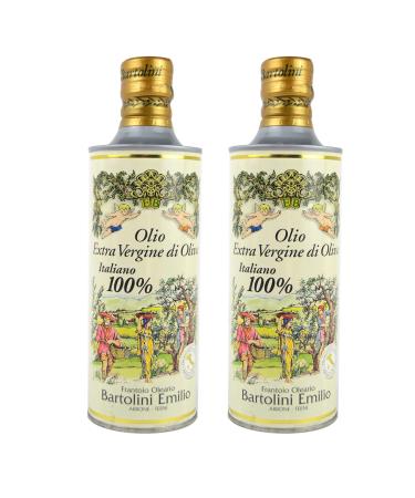 l (2 cans of 0.50 L) Italian extra virgin olive oil, 100% crusher OLEARIO BARTOLINI EMILIO