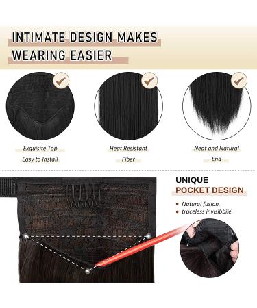 SOFEIYAN Long Straight 28 Wrap Around Ponytail Extension - Light Blonde/Platinum Blonde Mix - Clip in Hairpiece for Women - Buy Online on GoSupps.com