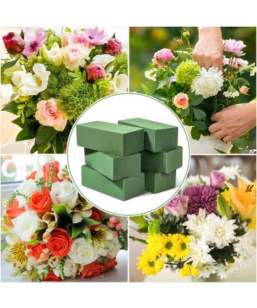 6 Pcs Larger Floral Foam Blocks 9L x 4.3W x 3H - Wet/Dry Green Foam for Weddings, Birthdays, Home Decor - Buy Online on GoSupps.com