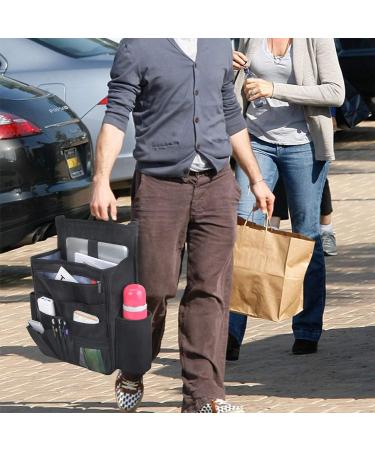 Luxja Car Seat Organizer with Laptop & Tablet Storage - Front & Back Seat Storage Bag - Black - Buy Online on GoSupps.com