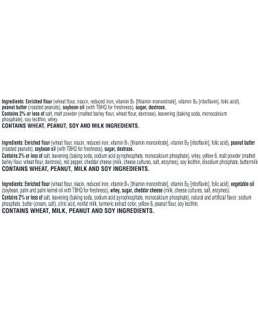 Keebler Sandwich Crackers 3 Flavor Variety Pack Kids School Lunch (45 Count) - Buy Online on GoSupps.com