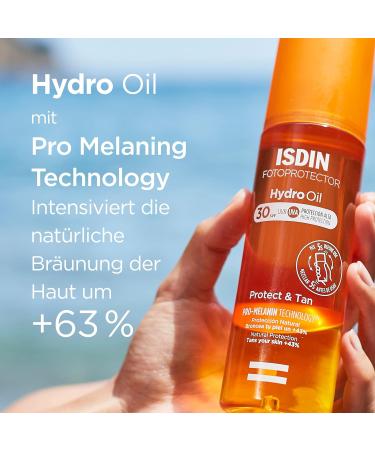 ISDIN Fotprotector Hydro Oil LSF 30 - 200ml | Best Sun Protection & Tanning Oil | 2-Phase Light Formula - Buy Online on GoSupps.com
