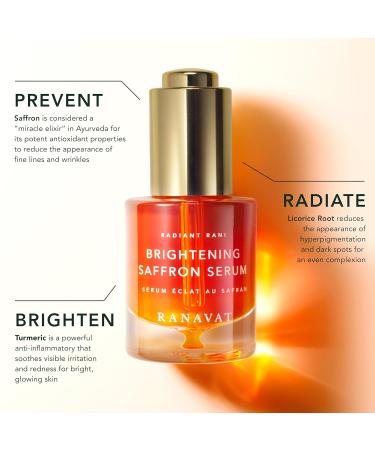 RANAVAT Brightening Saffron Face Serum | Discoloration & Dark Spot Corrector | Vitamin C Alternative for Hyperpigmentation (0.17 oz - Buy Online on GoSupps.com