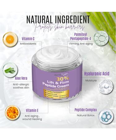 30% Matrixyl 3000 Face Cream - Anti-Aging Skin Elasticity Repair with Peptides Vitamins C & E Hyaluronic Acid & Aloe Vera - Firming & Lifting Solution (1.7 fl oz - Buy Online on GoSupps.com