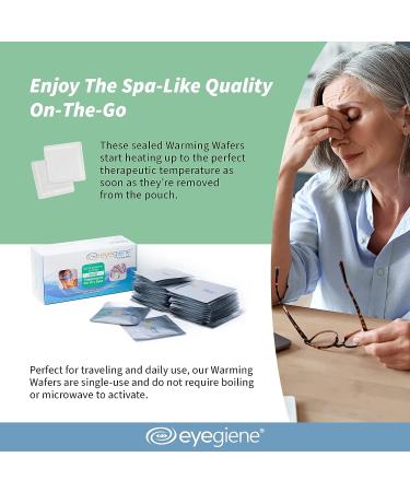 EyeGiene Hot Eye Compress Wafers - 30 Pairs Refill for Dry Eyes, Styes, Blepharitis - Water-Free & Microwave-Free Heating Solution - Buy Online on GoSupps.com