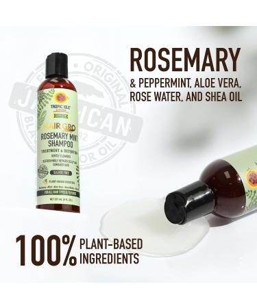Tropic Isle Living Rosemary Mint Shampoo 8 oz - Nourishing Gentle Cleanser for All Hair Types Cruelty-Free Sulfate-Free - Buy Online on GoSupps.com