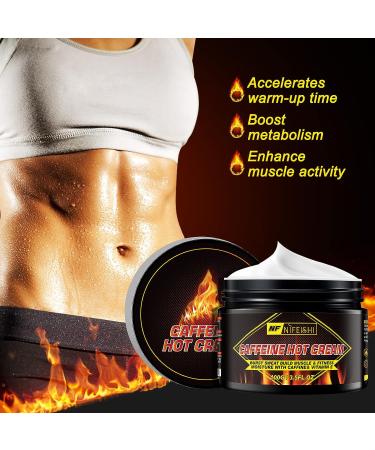 Caffeine Hot Cream | Anti Cellulite & Fat Burning Workout Enhancer for Men & Women - Slim & Shape Belly, Thighs, Legs, Abdomen, Arms, & Buttocks - Buy Online on GoSupps.com