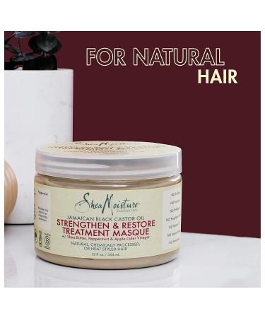 SheaMoisture Jamaican Black Castor Oil Treatment Masque 11.5oz - Paraben Free Hair Mask for Dry Hair - 12 Fl Oz - Buy Online on GoSupps.com
