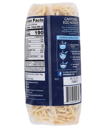 Blue Dragon Cantonese Medium Egg Noodle Nests - 10.58 Oz (Pack of 1) | Premium Quality Asian Noodles - Buy Online on GoSupps.com