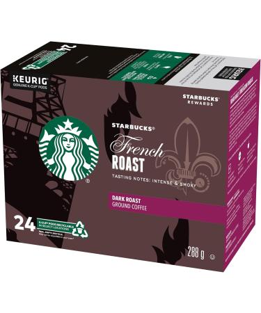 Starbucks Pike Place Medium Roast Coffee Single Serve Keurig K-Cup Pods 24 Capsules & French Roast Dark Roast Coffee Single Serve Keurig K-Cup Pods 24 Capsules - Buy Online on GoSupps.com