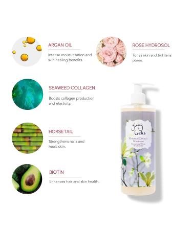 100% PURE Glossy Locks Moisture Drench Shampoo - Hydrate & Enhance Hair Growth with Coconut Oil & Seaweed Collagen - Vegan 13.5 Fl Oz - International Shipping Available - Buy Online on GoSupps.com