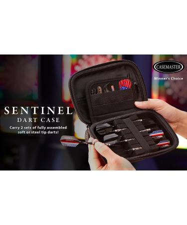 Casemaster Sentinel Dart Case - Holds 6 Darts and Accessories - Black - Buy Online on GoSupps.com