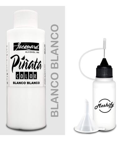 Pinata White Alcohol Ink 4fl oz - Made in USA - Works Great with Resin and Yupo - Bundle with Moshify 20 mL Applicator Bottle - Buy Online on GoSupps.com
