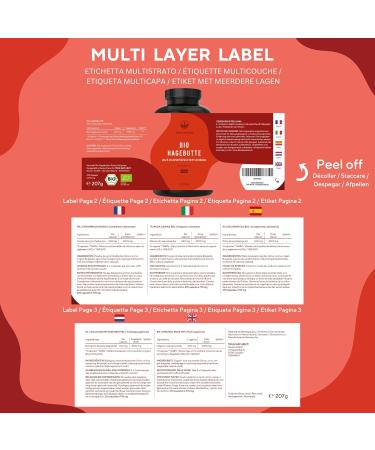 Organic Rose Hip Capsules 270 - High Dose Vegan EU Cultivated Pure & Fiber-Rich | True Nature - Laboratory Tested - Buy Online on GoSupps.com